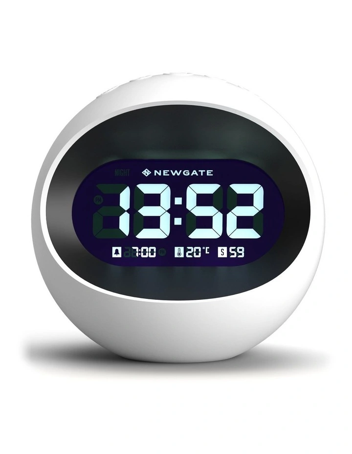 Centre Of The Earth Lcd Alarm Clock White image 1