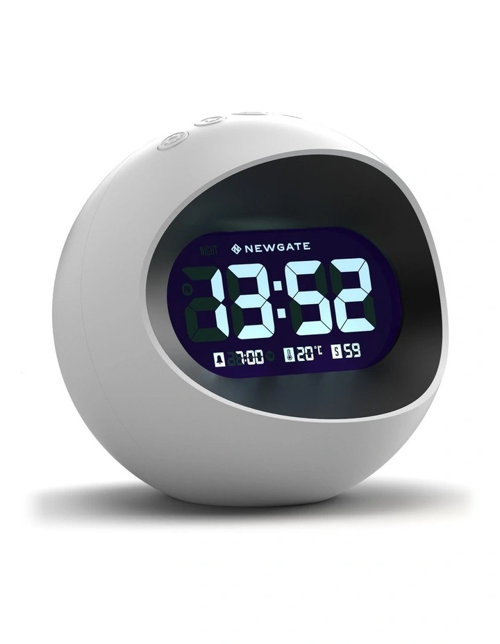 Centre Of The Earth Lcd Alarm Clock White image 2