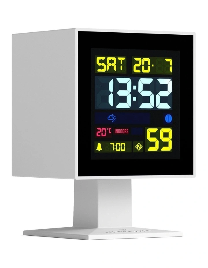 Monolith Lcd Alarm Clock White image 2