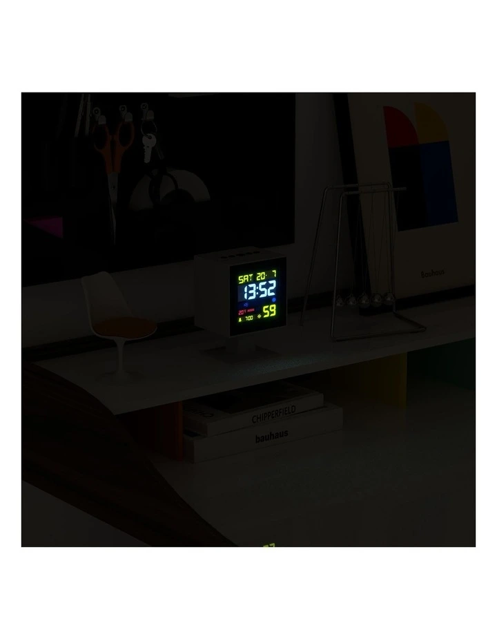 Monolith Lcd Alarm Clock White image 3