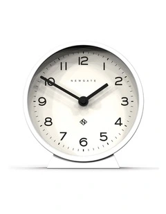 M Mantel Clock Pebble White