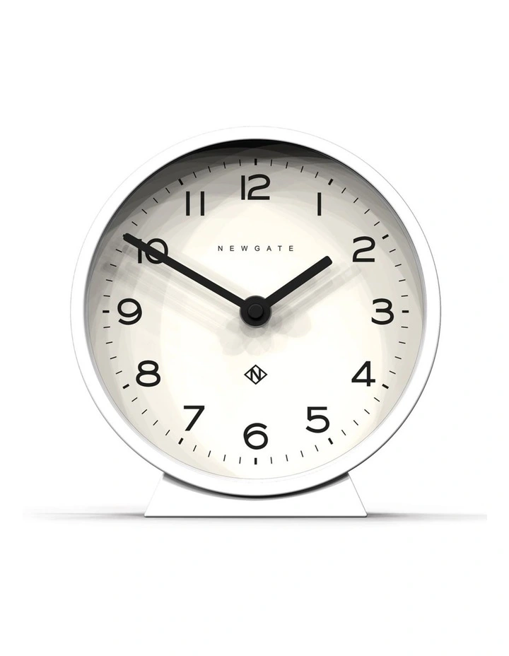 M Mantel Clock Pebble White image 1