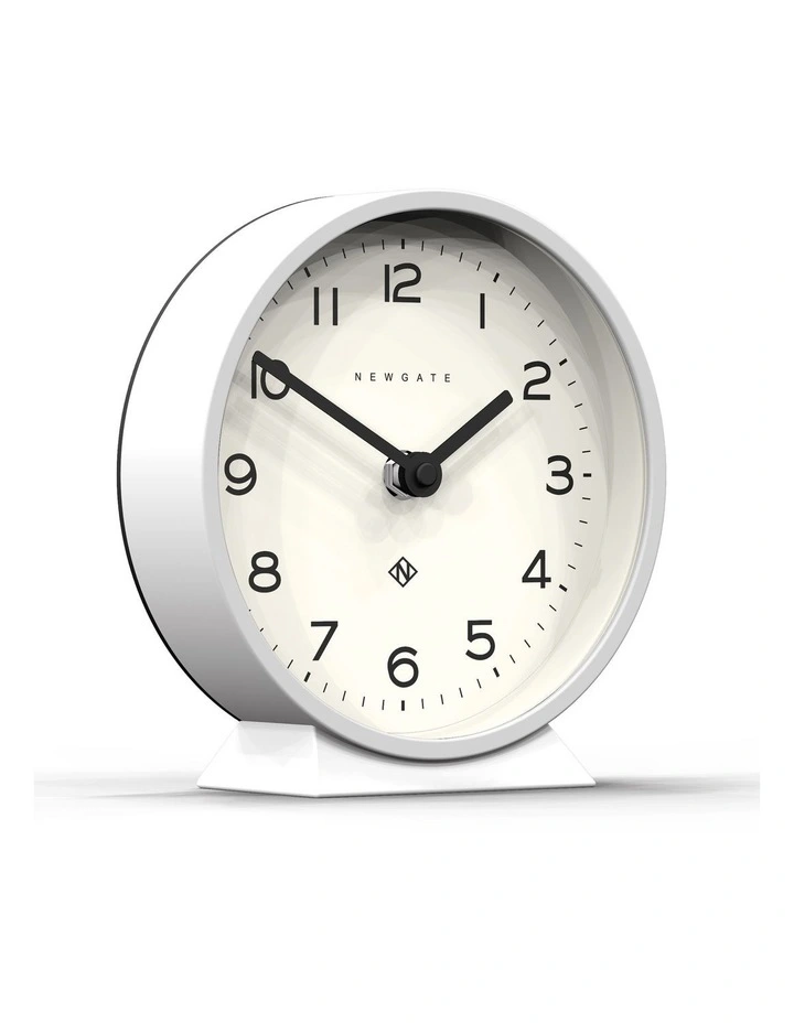 M Mantel Clock Pebble White image 2