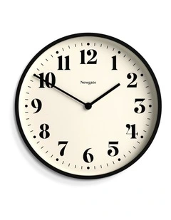 Number Two Wall Clock Matte Black