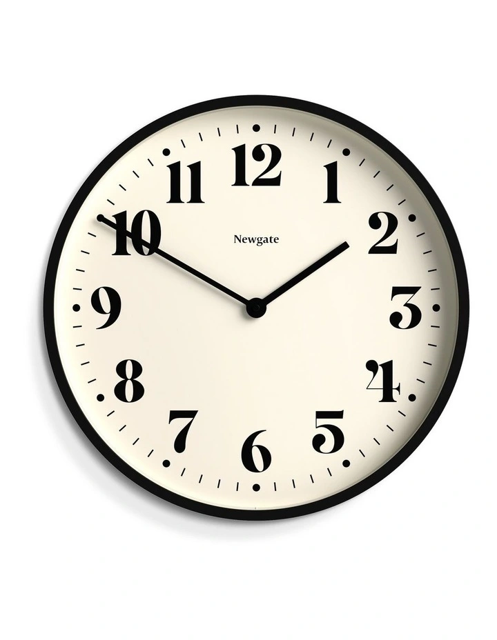 Number Two Wall Clock Matte Black image 1