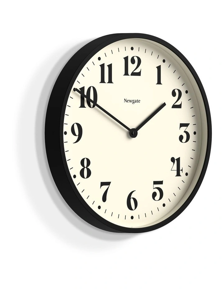 Number Two Wall Clock Matte Black image 2
