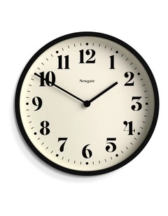 Number Four Wall Clock Matte Black
