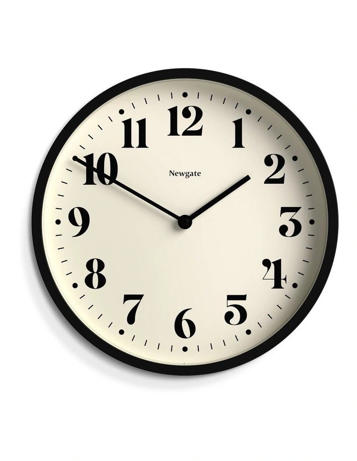 Number Four Wall Clock Matte Black image 1