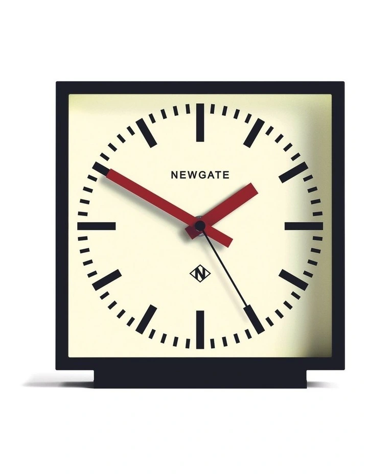 Amp Mantel Clock Black With Red Hands image 1