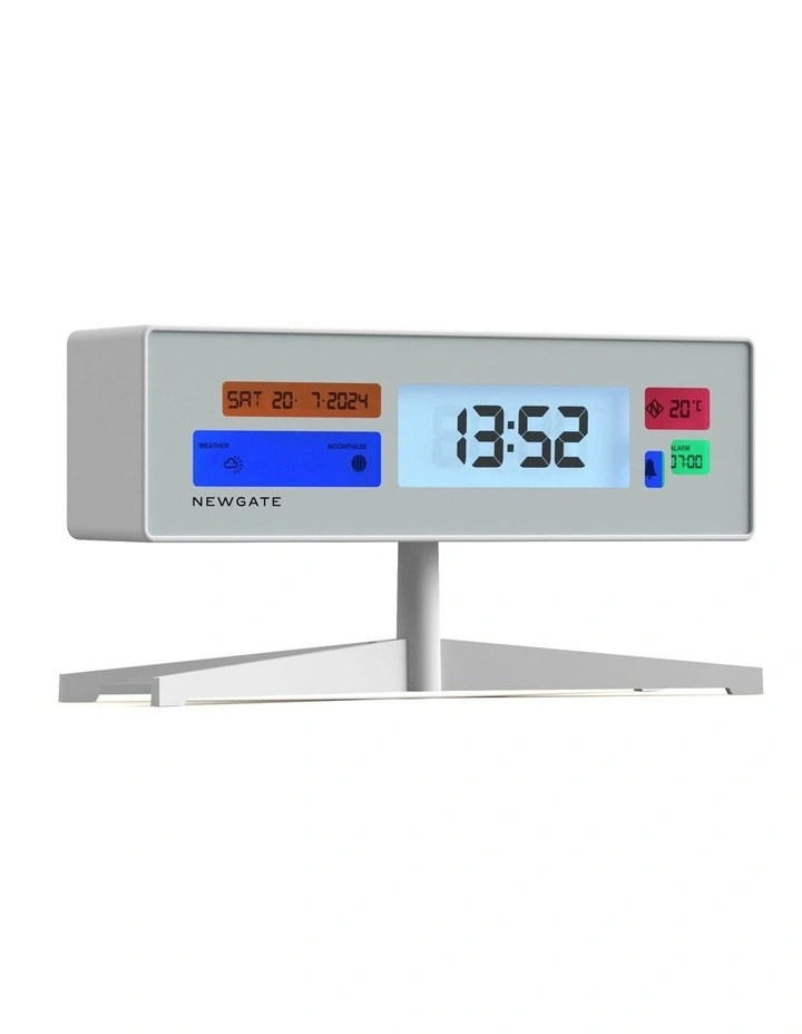 Supergenius Lcd Alarm Clock Matte White image 2