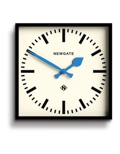 Number Five Wall Clock Black Blue Hands