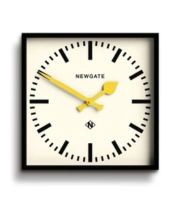 Number Five Wall Clock Black Yellow Hands