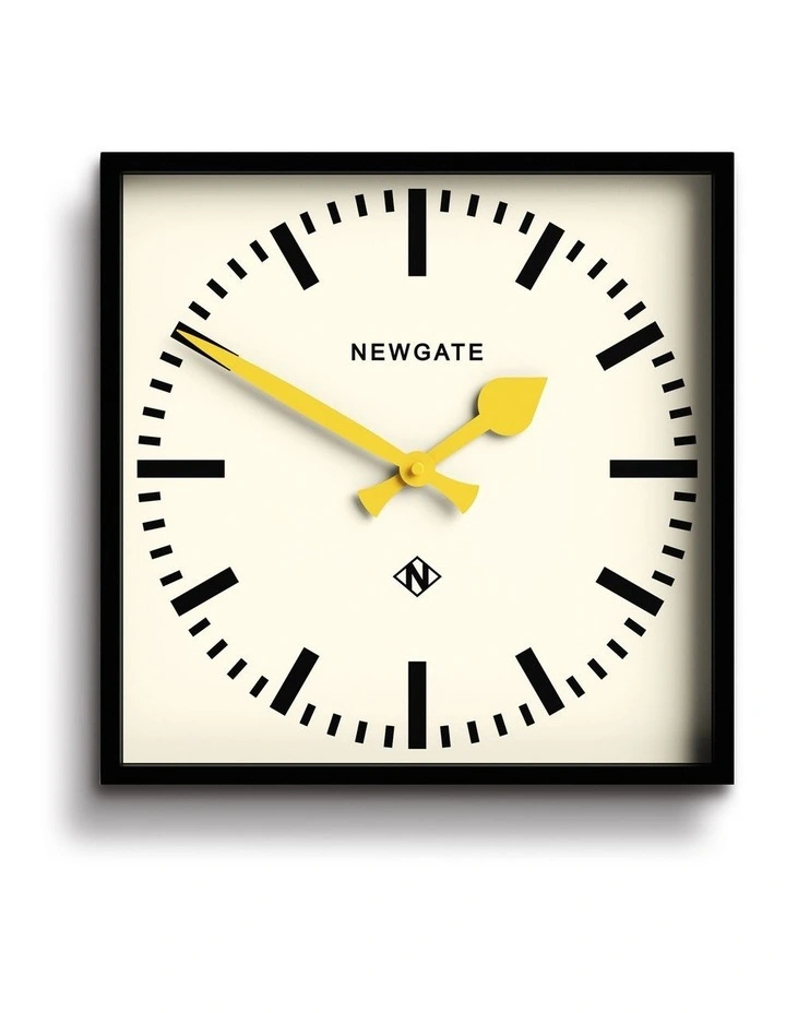 Number Five Wall Clock Black Yellow Hands image 1