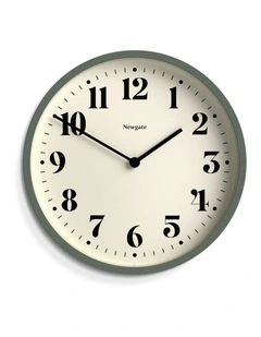Number Four Wall Clock Matte Asparagus Green
