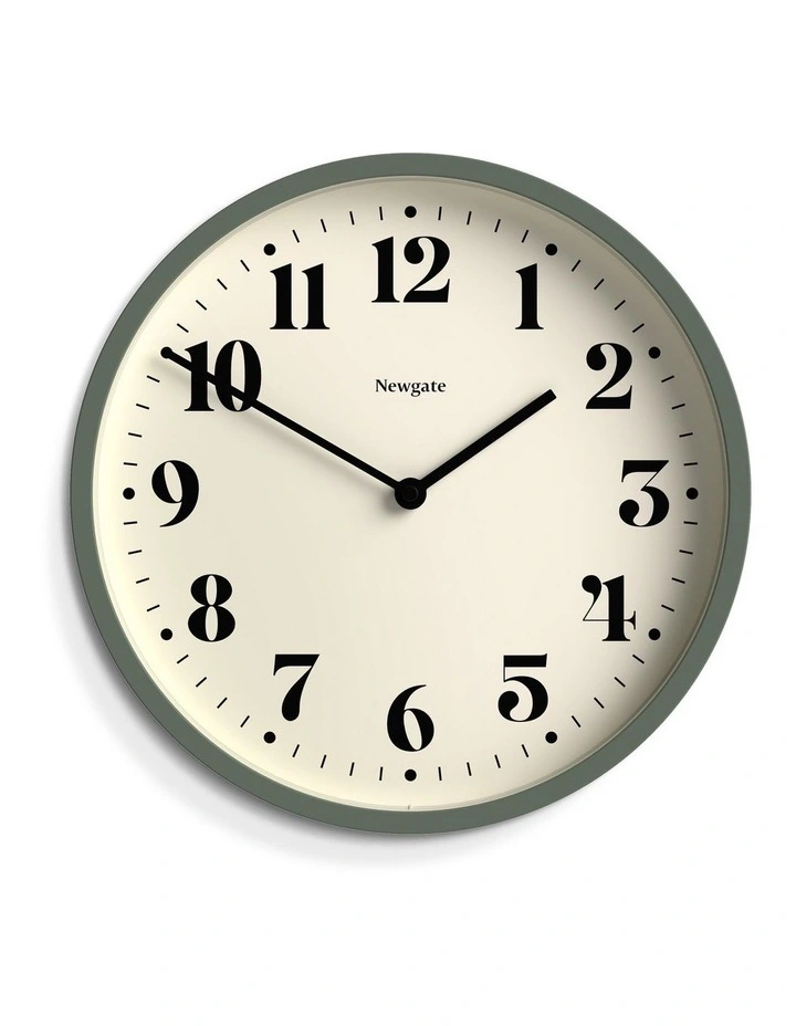 Number Four Wall Clock Matte Asparagus Green image 1