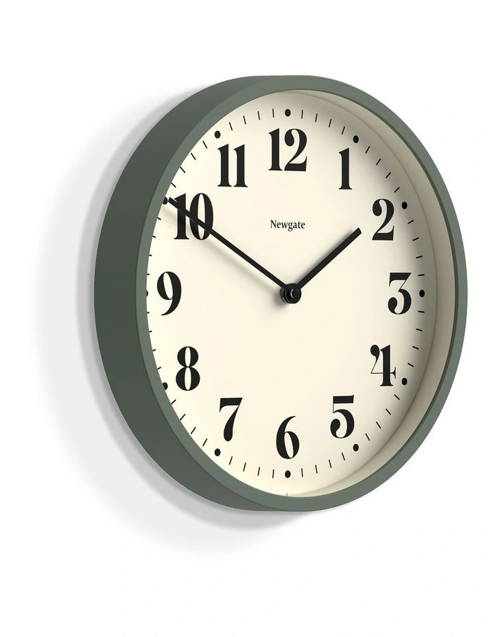 Number Four Wall Clock Matte Asparagus Green image 2
