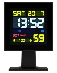 Monolith Lcd Alarm Clock Black