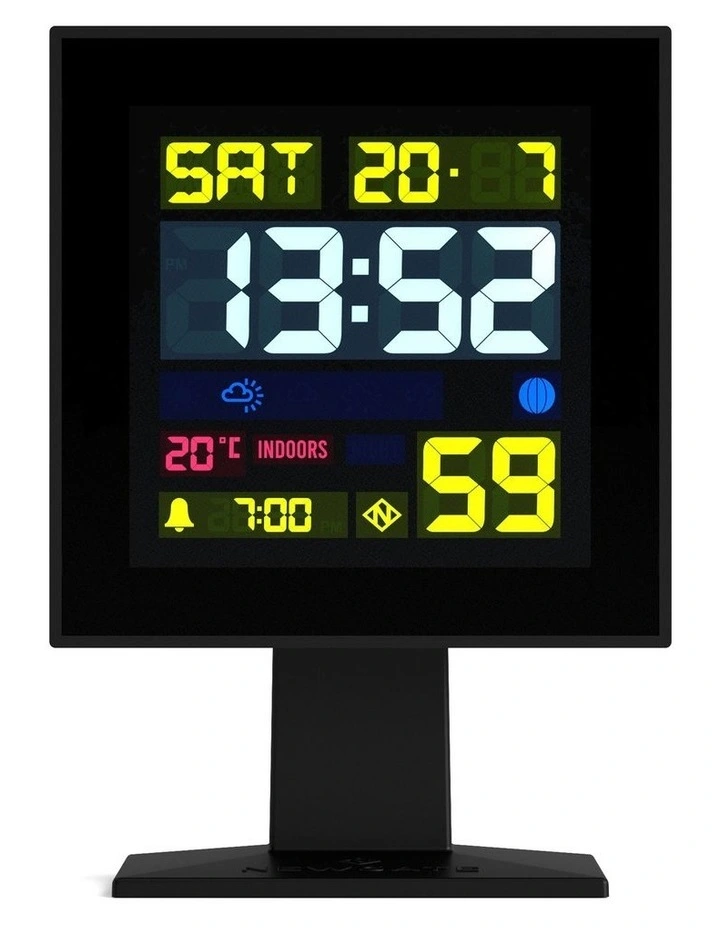 Monolith Lcd Alarm Clock Black image 1