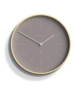 Mr Clarke Clock Pale Wood Clay Grey Dial