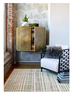 Tortoiseshell Stripe Rug in Jade