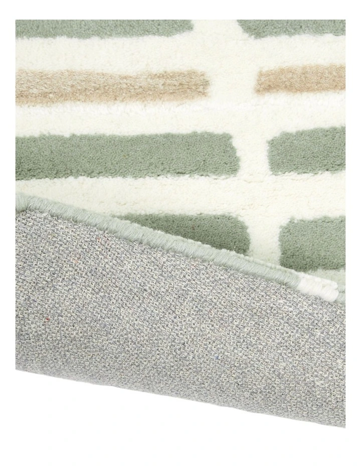 Tortoiseshell Stripe Rug in Jade image 6