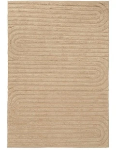 LOOPSIE  RABAT TAUPE SCULPTURAL COTTON RUG