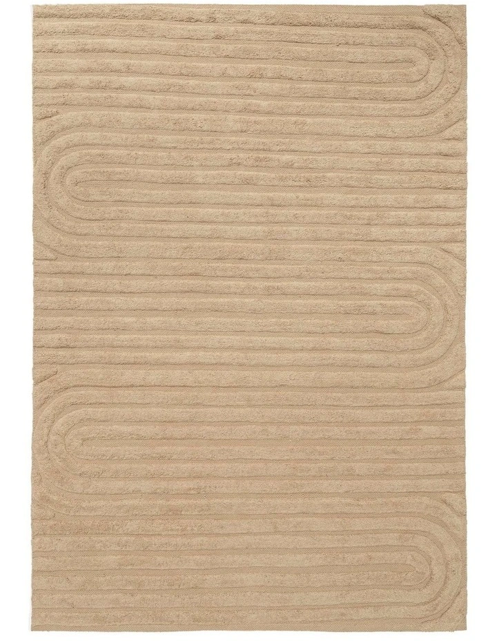 LOOPSIE  RABAT TAUPE SCULPTURAL COTTON RUG image 1