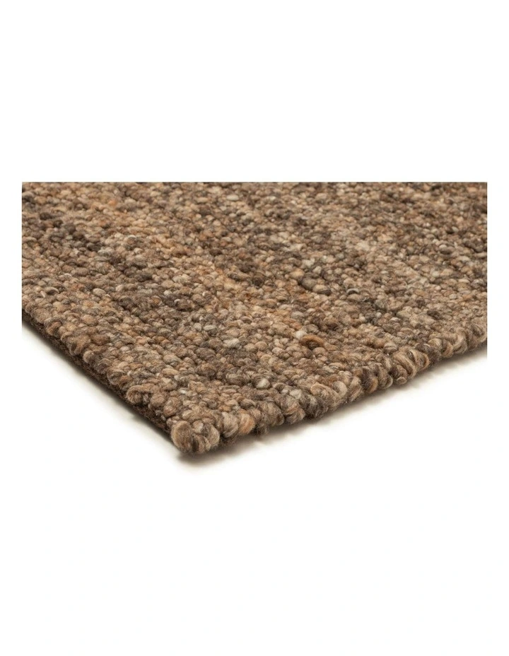 Memphis Washable Hand Woven Rug in Brown image 2