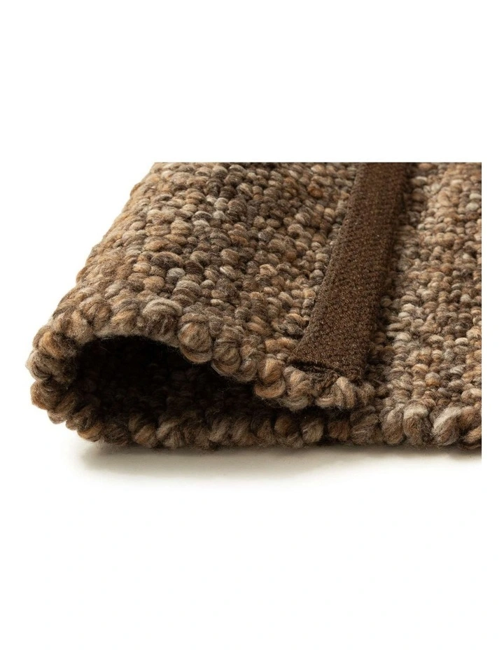 Memphis Washable Hand Woven Rug in Brown image 3