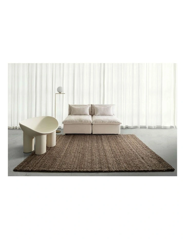 Memphis Washable Hand Woven Rug in Brown image 6