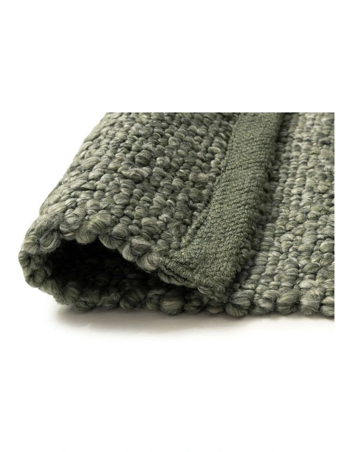 Fairbanks Washable Hand Woven Rug in Green image 3