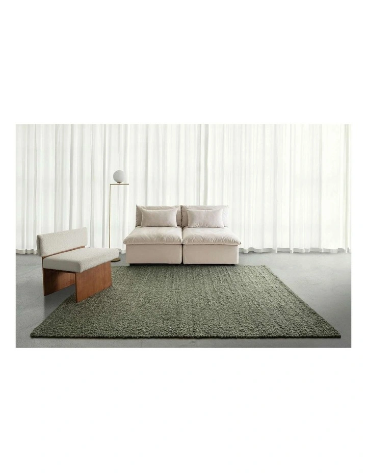 Fairbanks Washable Hand Woven Rug in Green image 6