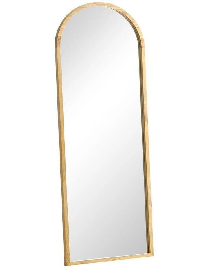 Oikiture Wooden Full Length Mirror 180x70cm Arched Dressing Floor Mirrors image 1