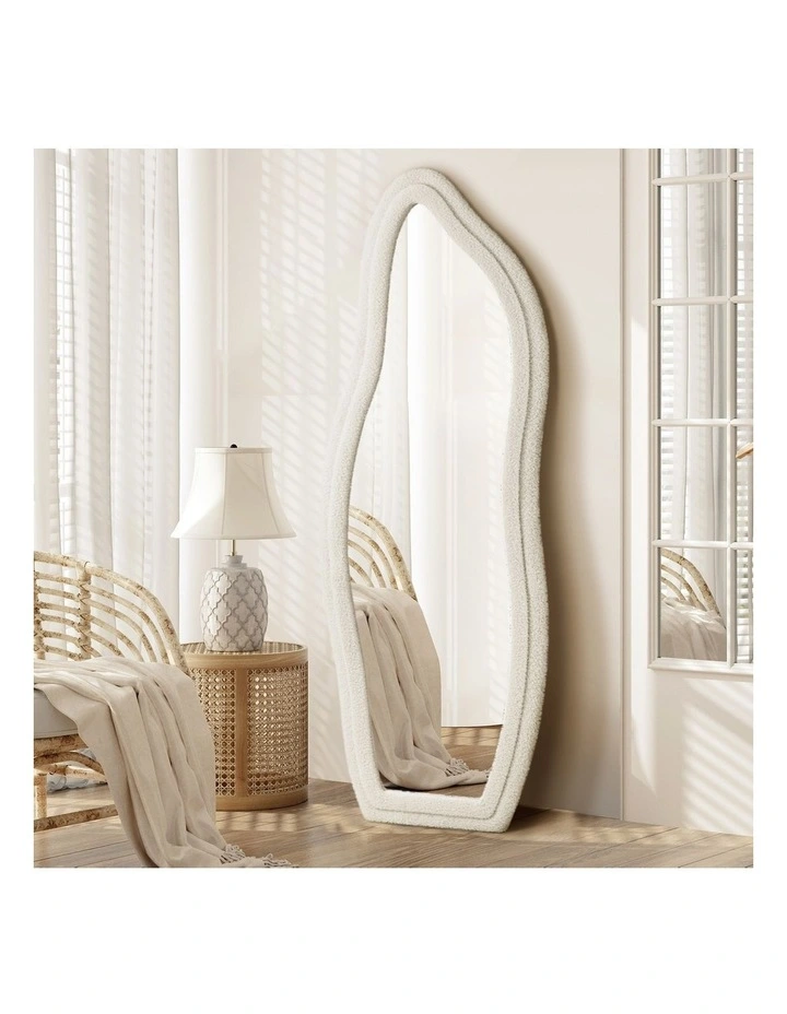 Oikiture Full Length Mirror Boucle Floor Mirrors Dressing Wall Mounted 160cm image 4