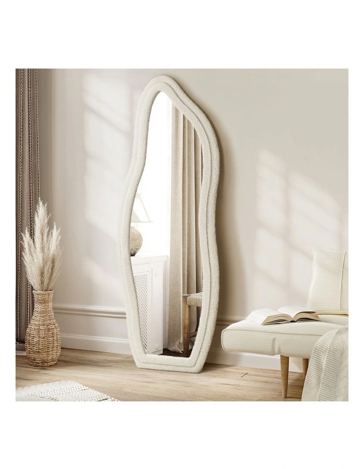 Oikiture Full Length Mirror Boucle Floor Mirrors Dressing Wall Mounted 160cm image 5