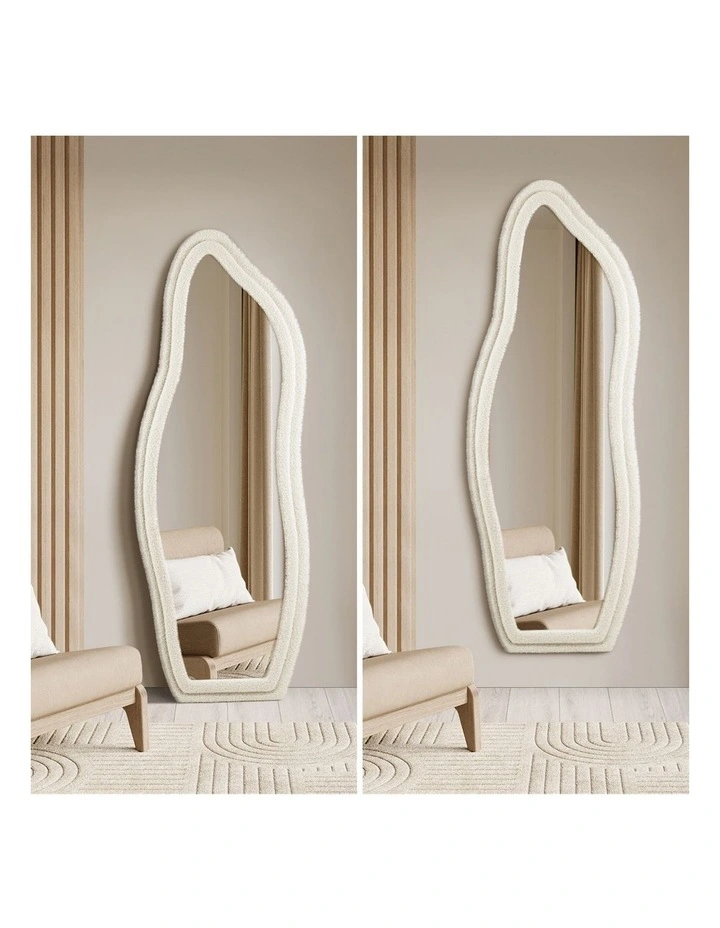 Oikiture Full Length Mirror Boucle Floor Mirrors Dressing Wall Mounted 160cm image 6