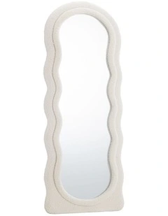Oikiture Full Length Mirror 160cm Boucle Floor Standing Mirrors Dressing Makeup