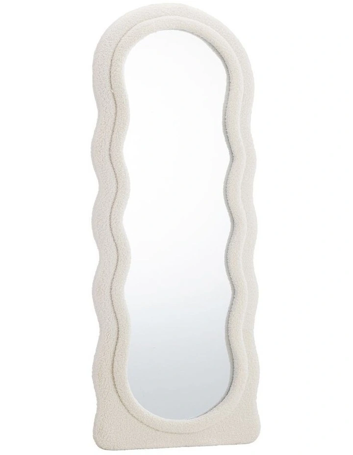 Oikiture Full Length Mirror 160cm Boucle Floor Standing Mirrors Dressing Makeup image 1