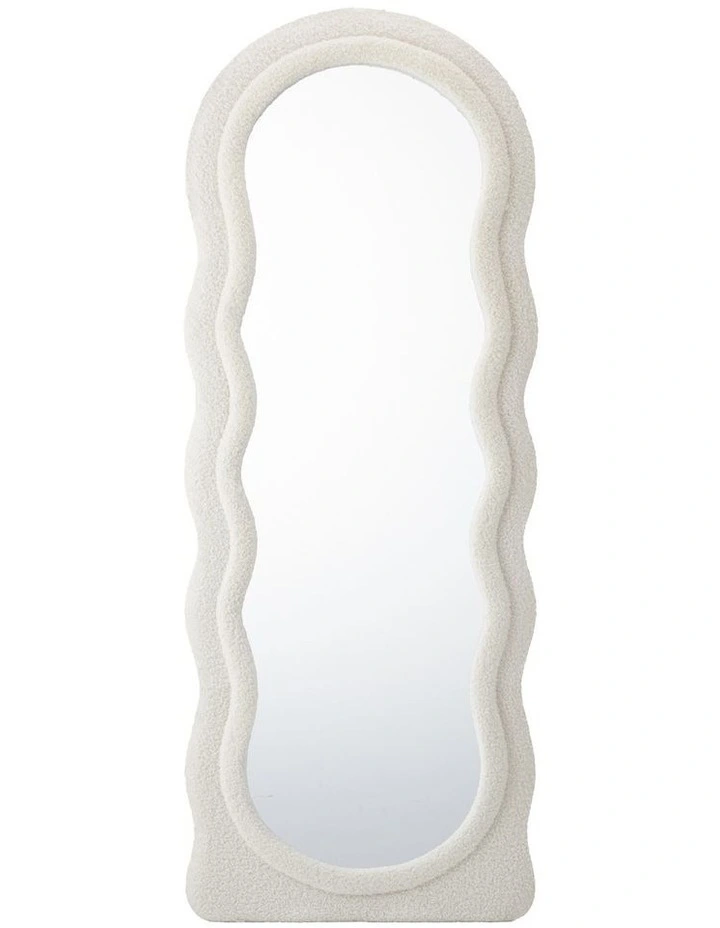 Oikiture Full Length Mirror 160cm Boucle Floor Standing Mirrors Dressing Makeup image 2