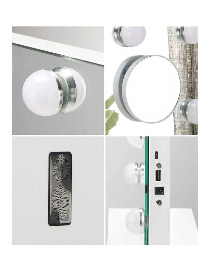 Oikiture Bluetooth Hollywood Makeup Mirror 18 LED Light 80x62cm Vanity Mirrors image 7