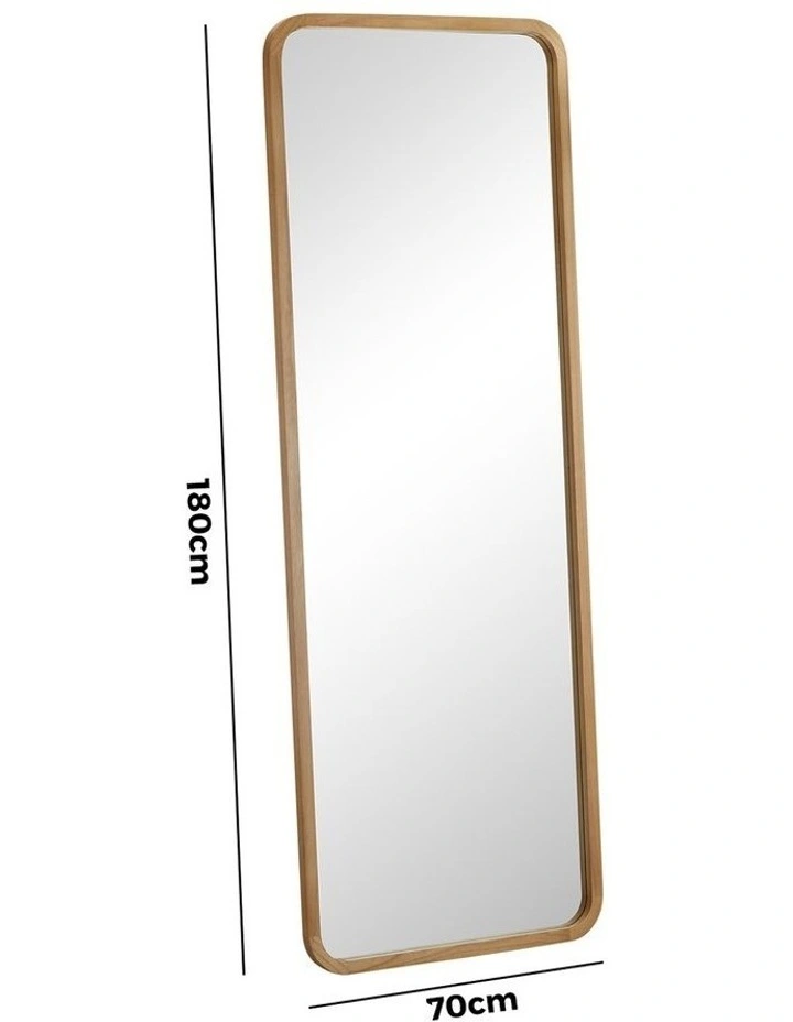 Oikiture Wooden Full Length Mirror 180x70cm Rectangle Dressing Floor Mirrors image 3