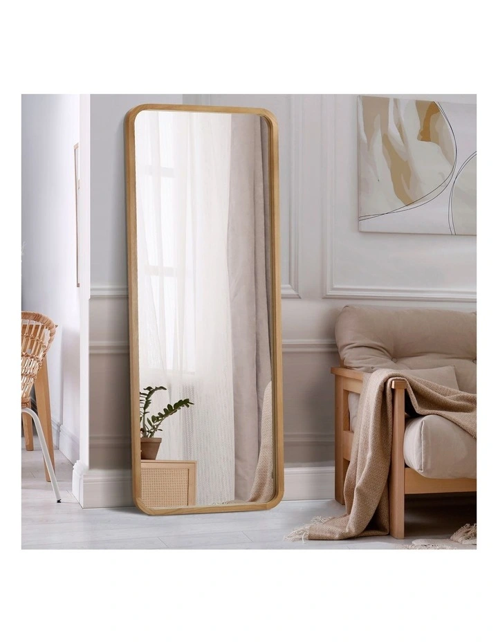 Oikiture Wooden Full Length Mirror 180x70cm Rectangle Dressing Floor Mirrors image 4