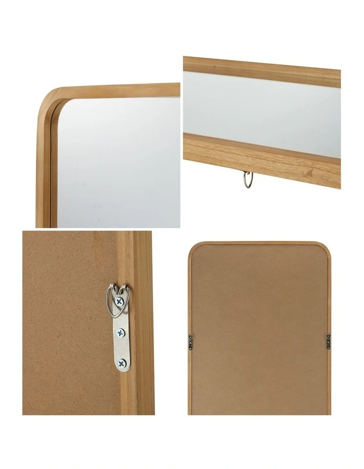 Oikiture Wooden Full Length Mirror 180x70cm Rectangle Dressing Floor Mirrors image 6