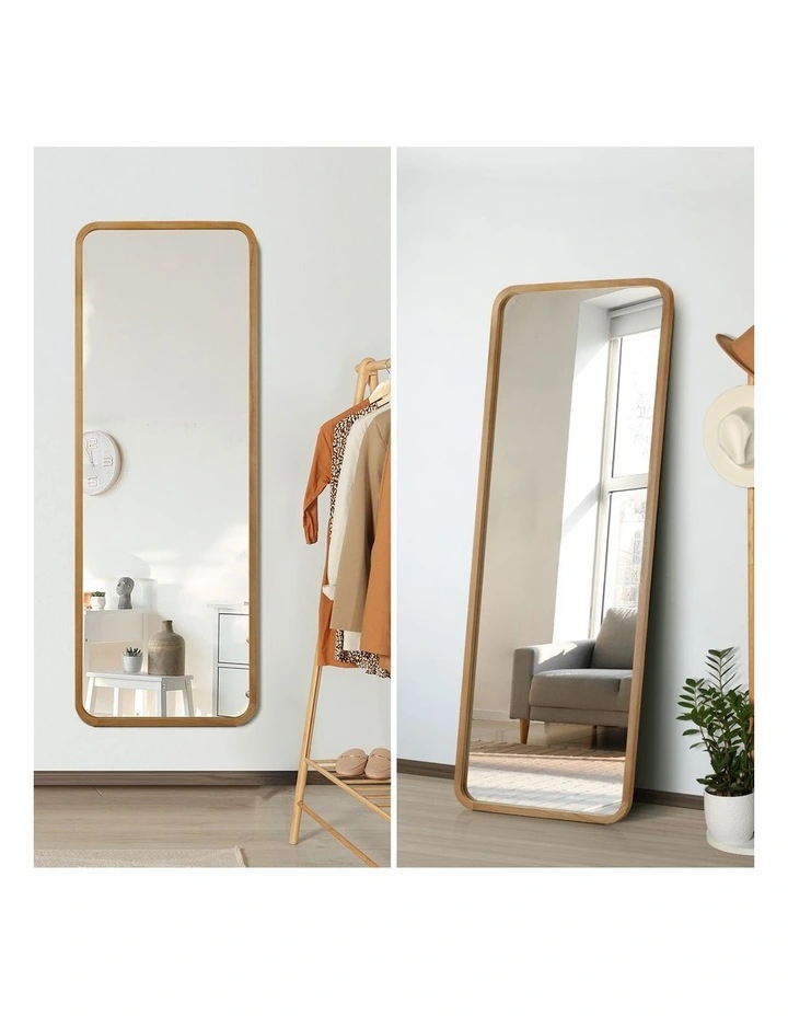Oikiture Wooden Full Length Mirror 180x70cm Rectangle Dressing Floor Mirrors image 7