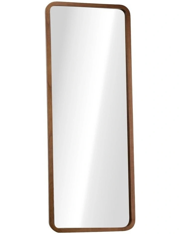Oikiture Full Length Mirror 180x70cm Rectangle Dressing Floor Mirrors Walnut image 1