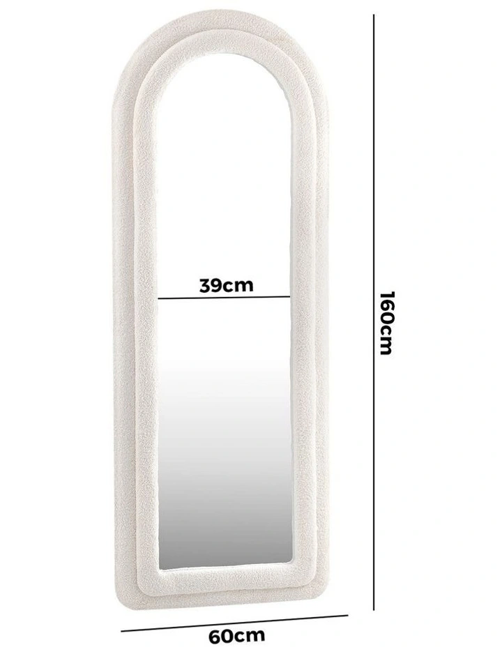 Oikiture 1.6M Full Length Mirror Boucle Frame Floor Mirrors Dressing Bedroom image 3