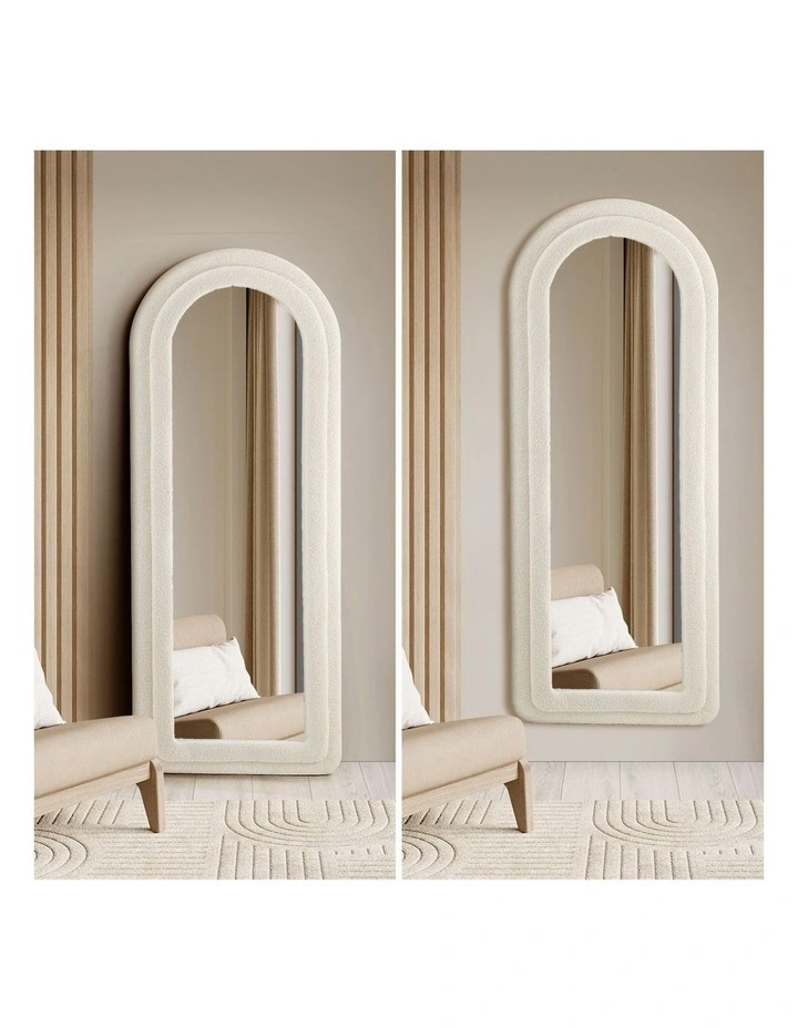 Oikiture 1.6M Full Length Mirror Boucle Frame Floor Mirrors Dressing Bedroom image 6