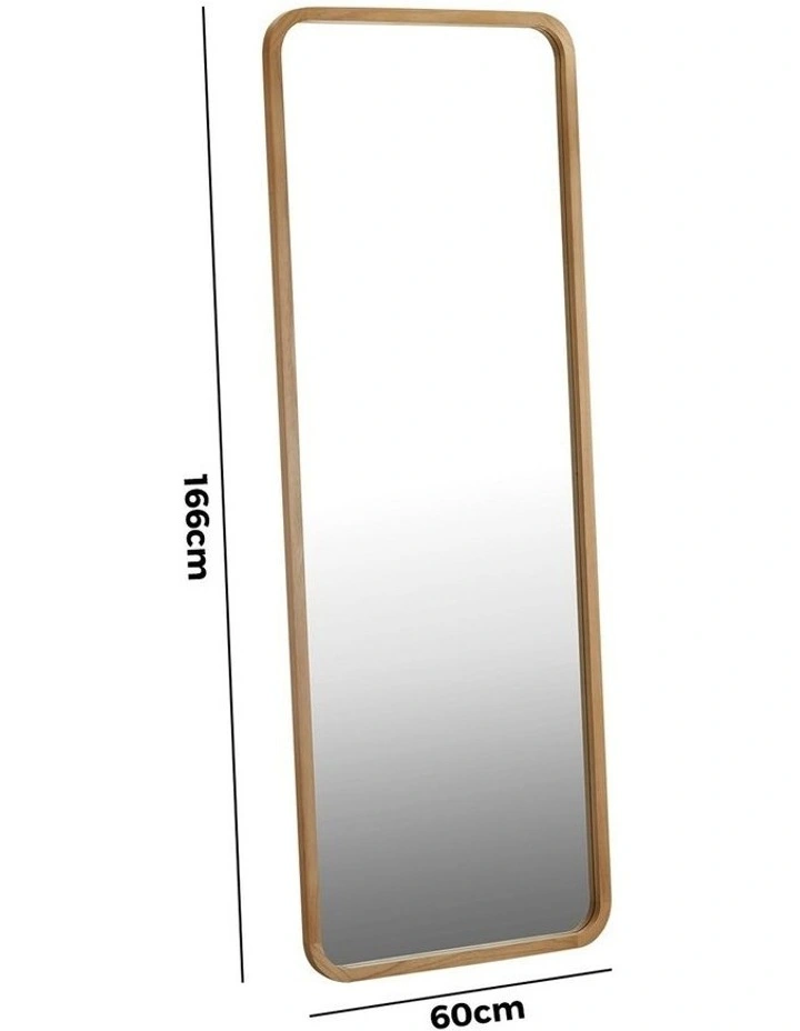 Oikiture Wooden Full Length Mirror 166x60cm Rectangle Dressing Floor Mirrors image 3