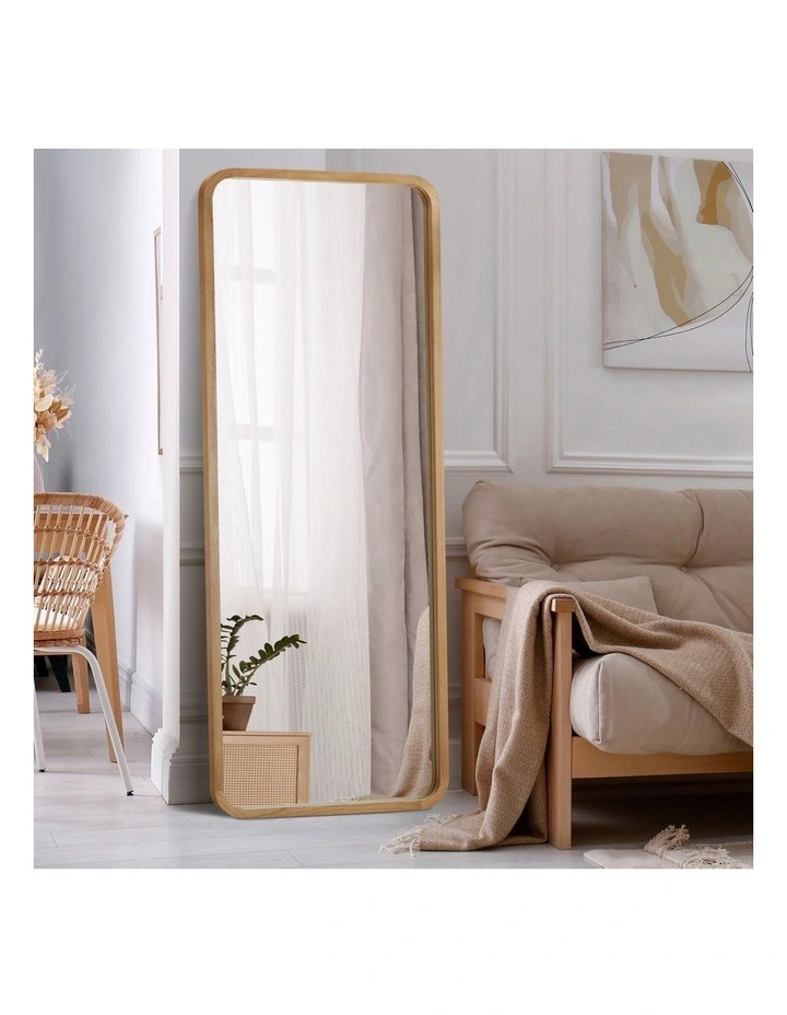 Oikiture Wooden Full Length Mirror 166x60cm Rectangle Dressing Floor Mirrors image 4