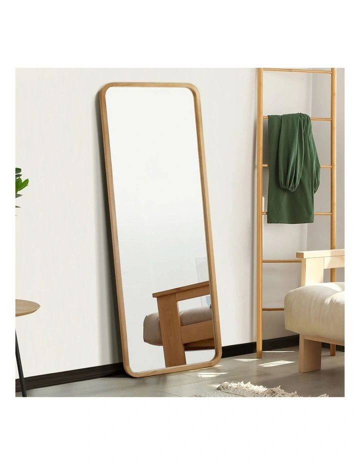 Oikiture Wooden Full Length Mirror 166x60cm Rectangle Dressing Floor Mirrors image 5